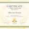 Certificate Template In Tennis Sport Theme With Gold Border Frame,.. For Tennis Gift Certificate Template