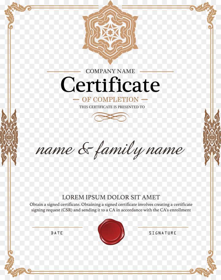 Certificate Template Png Download – 1579*1980 – Free For Certificate Of Authorization Template