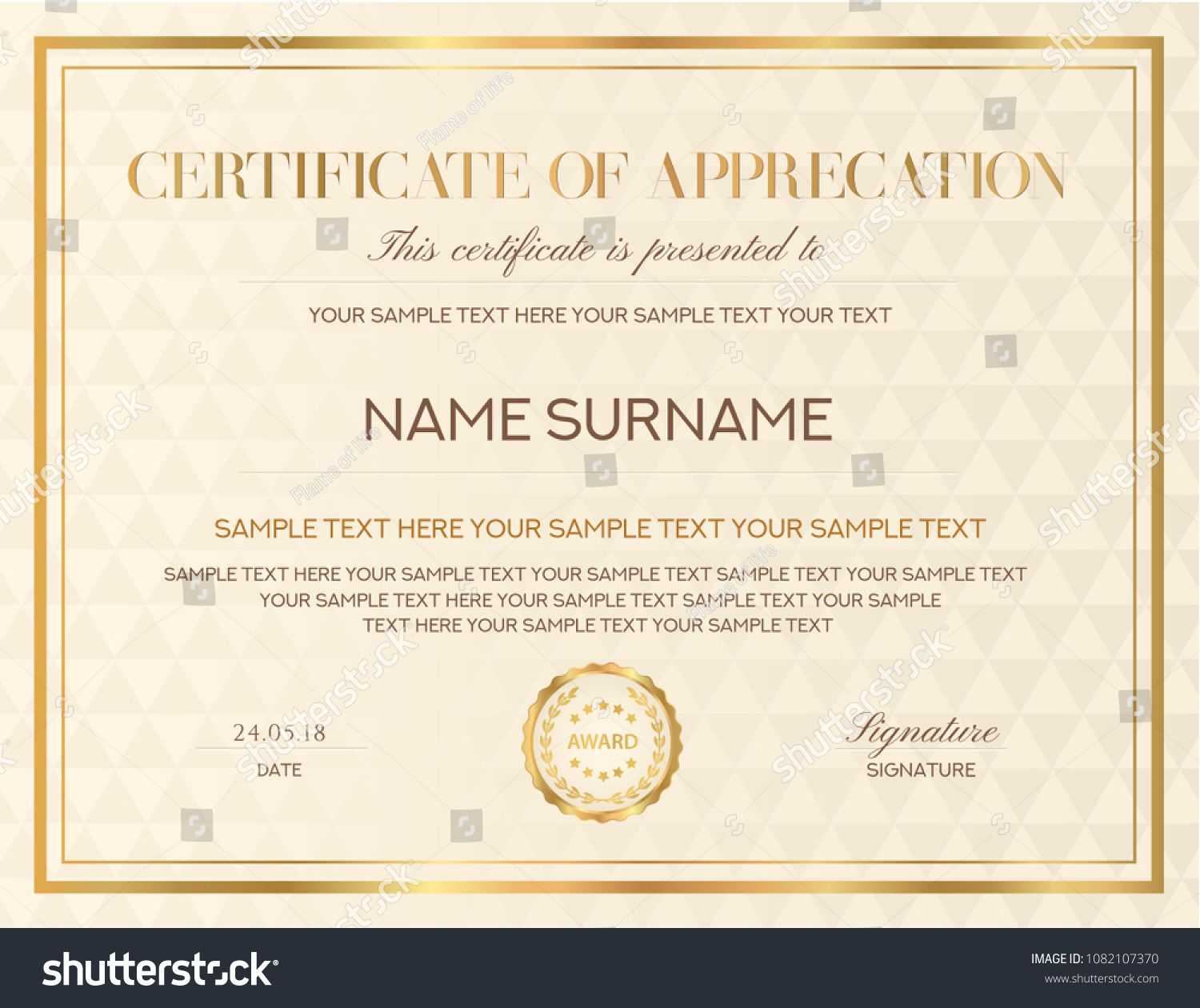 Certificate Template. Printable / Editable Design For In Hayes Certificate Templates
