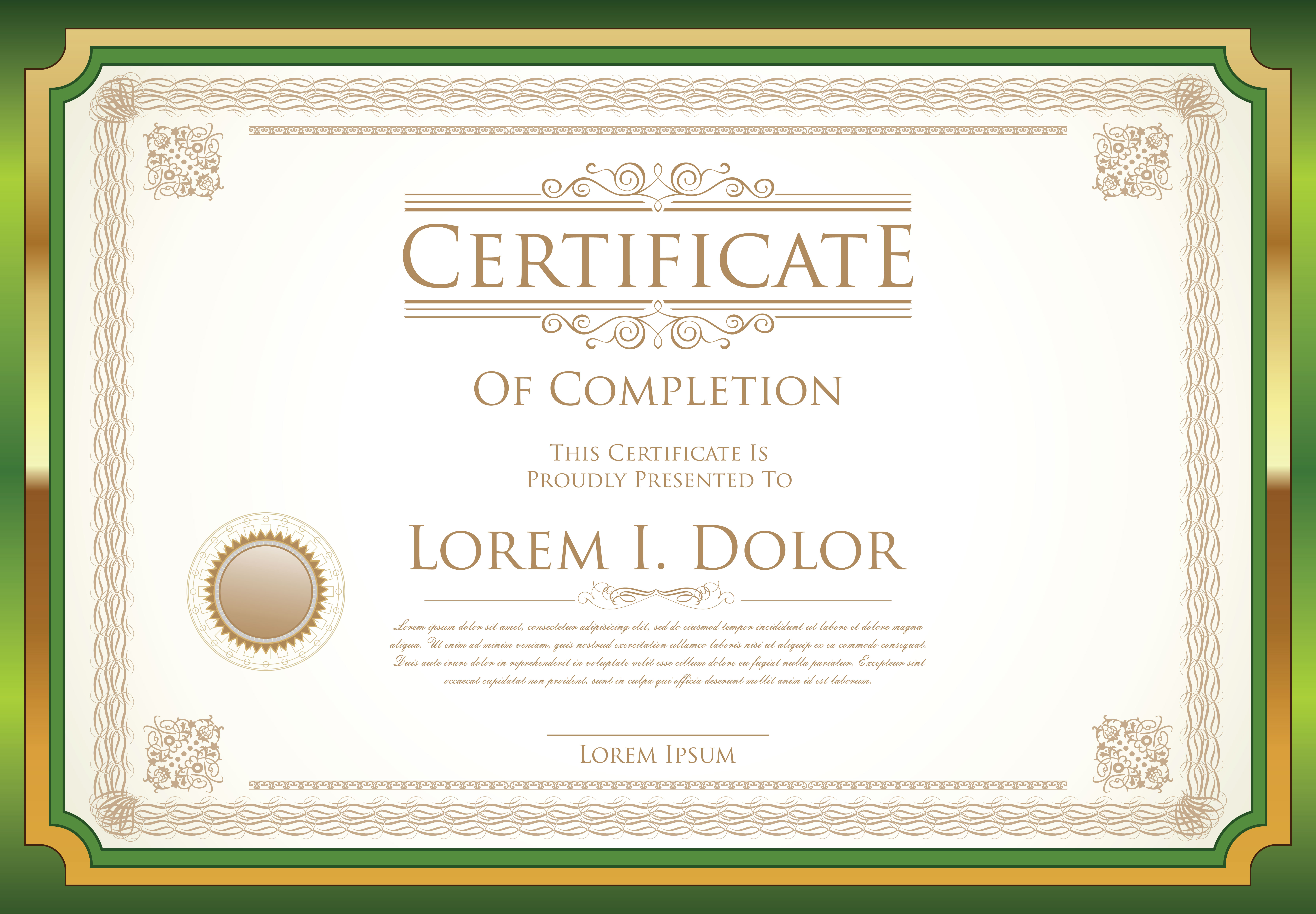 Certificate Template Vector – Download Free Vector Art Inside Commemorative Certificate Template