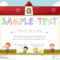 Certificate Template With Children On Background Stock With Small Certificate Template