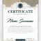 Certificate Template With Clean And Modern Pattern, Luxury  Golden,qualification.. Inside Qualification Certificate Template