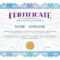 Certificate Template With Guilloche Elements. Blue Diploma Border.. For Validation Certificate Template