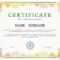 Certificate Template With Guilloche Elements. Yellow Diploma.. Intended For Validation Certificate Template