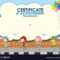 Certificate Template With Kids Skating Throughout Free Kids Certificate Templates
