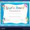 Certificate Template With Kids Swimming inside Swimming Certificate Templates Free