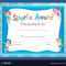 Certificate Template With Kids Swimming inside Swimming Certificate Templates Free