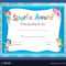 Certificate Template With Kids Swimming Regarding Free Swimming Certificate Templates