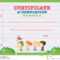Certificate Template With Kids Walking In The Park Stock With Walking Certificate Templates