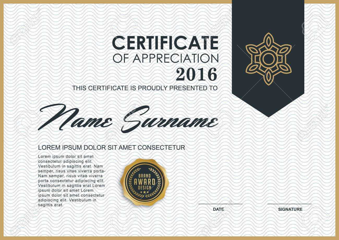 Certificate Template With Luxury And Modern Pattern,, Qualification.. Regarding Qualification Certificate Template