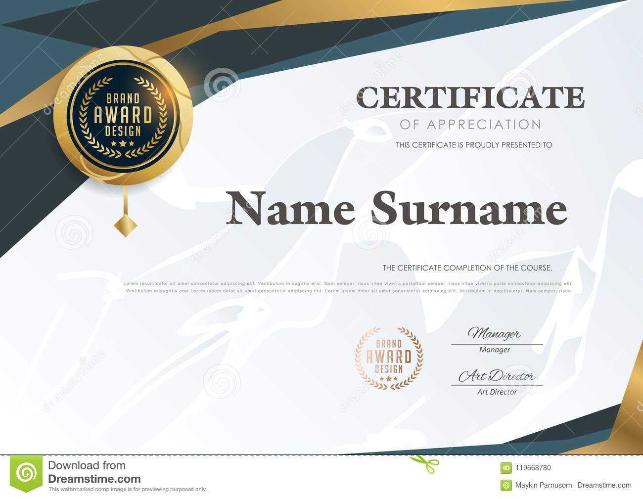 Certificate Template With Luxury Pattern,diploma,vector Inside Qualification Certificate Template