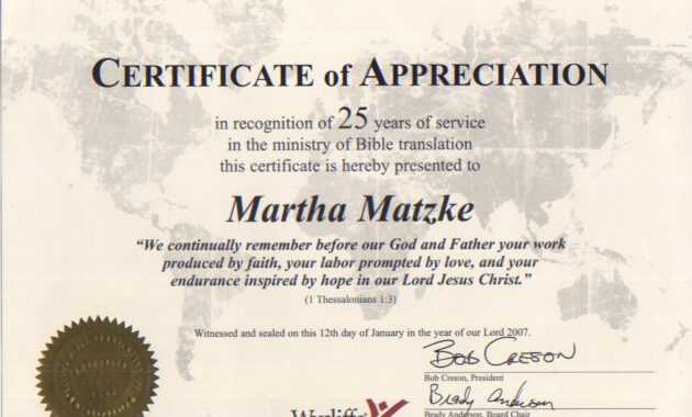Certificate Template Years Of Service | Free Cover Letter regarding Certificate For Years Of Service Template