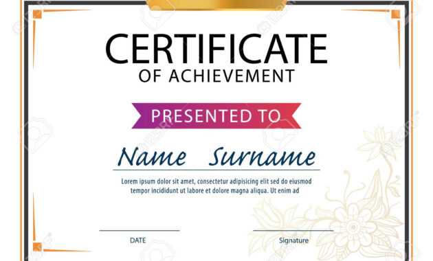 Certificate Template,diploma Layout,a4 Size ,vector inside Certificate Template Size