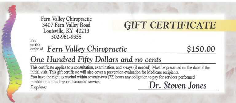Certificate Templates: Chiropractic Gift Certificate inside Certificate Templates: Chiropractic Gift Certificate inside