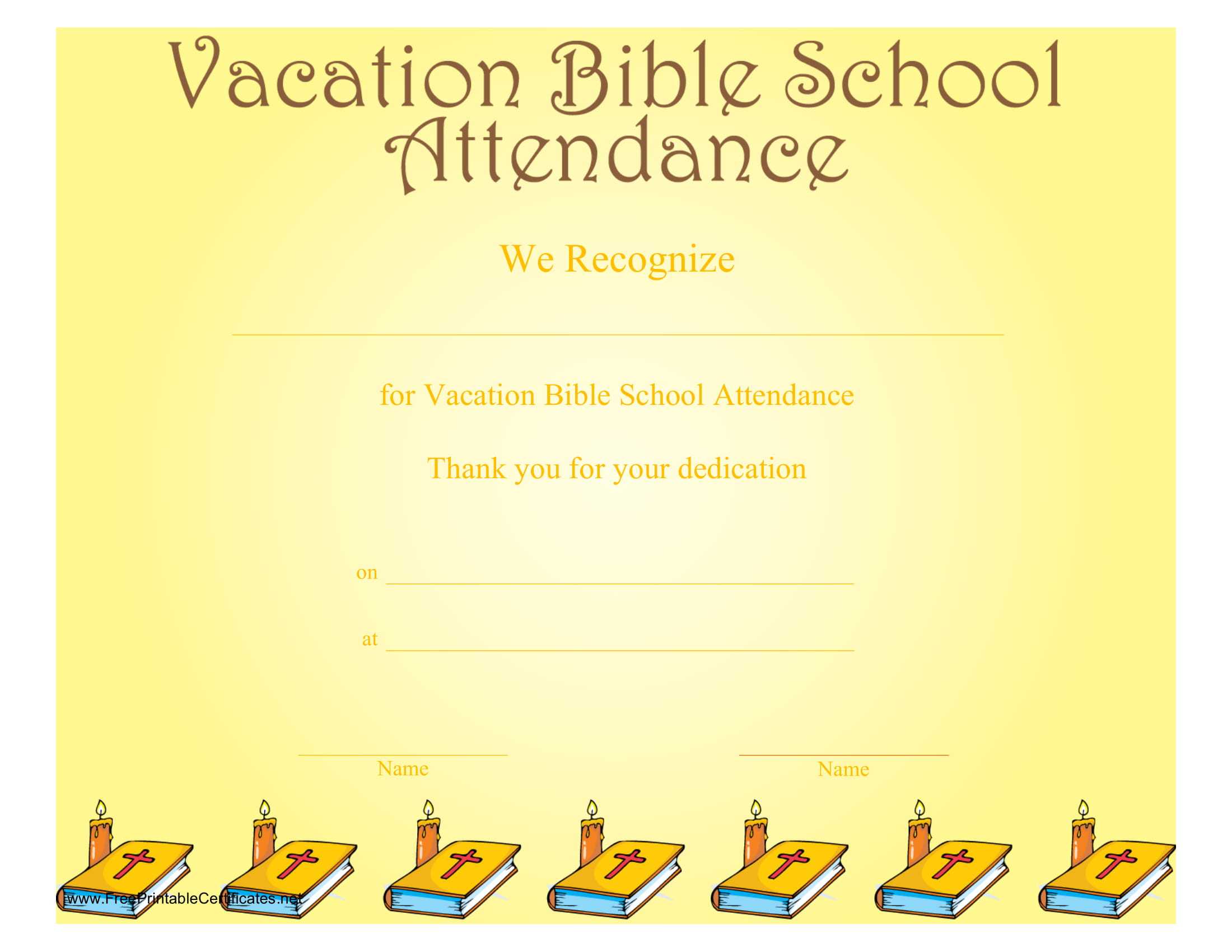 Certificate Templates: Free Vacation Bible School In Free Vbs Certificate Templates