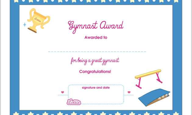 Certificate Templates Gymnastics | Sample Customer Service within Gymnastics Certificate Template