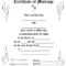 Certificate Templates: Marriage Certificate Template California Pertaining To Blank Marriage Certificate Template