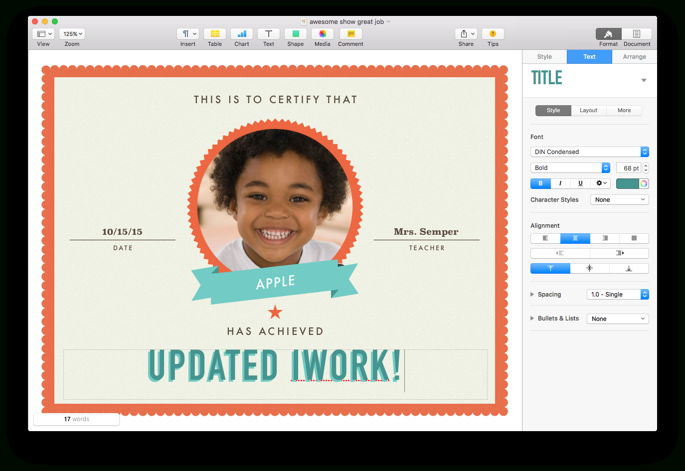 Certificate Templates: Pages Certificate Templates Ipad In Pages Certificate Templates