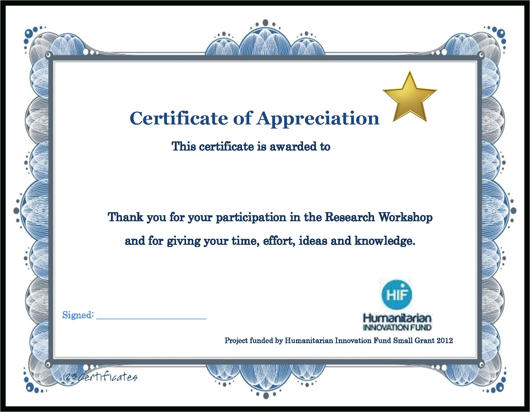 Certificate Templates: Participation Certificate Template Free For Free Templates For Certificates Of Participation