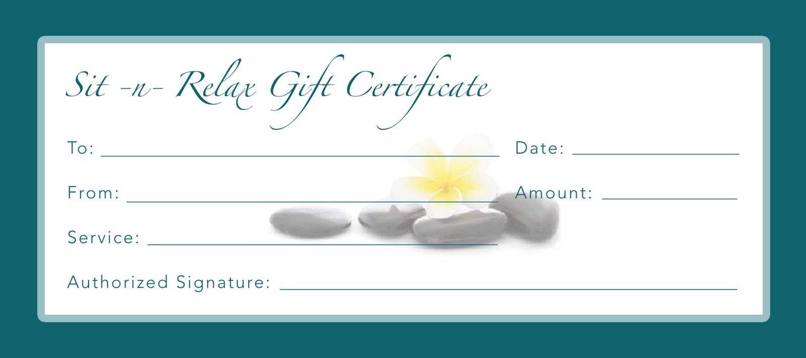 Certificates. Awesome Blank Spa Gift Certificate Template Within Massage Gift Certificate Template Free Printable