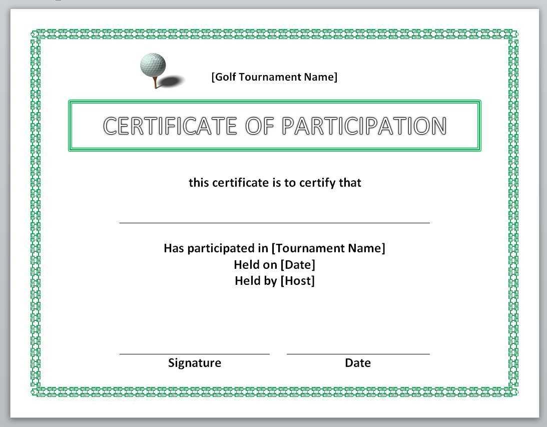 Certificates. Best Certificate Of Participation Template Within Certificate Of Participation Template Ppt