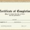 Certificates. Best Completion Certificate Template Designs Pertaining To Certificate Of Substantial Completion Template