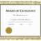 Certificates. Charming Award Of Excellence Certificate Throughout Award Of Excellence Certificate Template