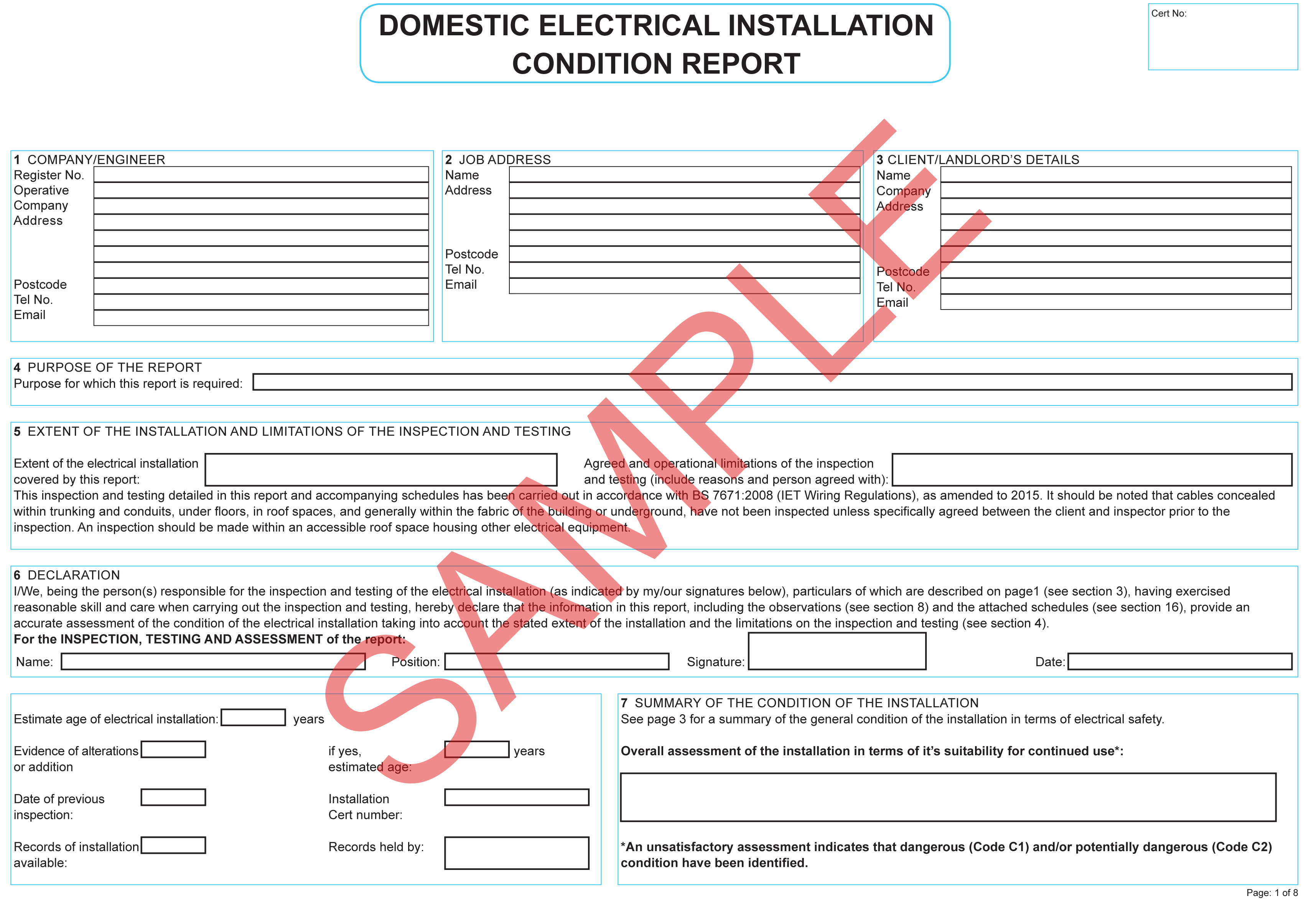 Certificates | Everycert For Electrical Minor Works In Electrical Installation Test Certificate Template