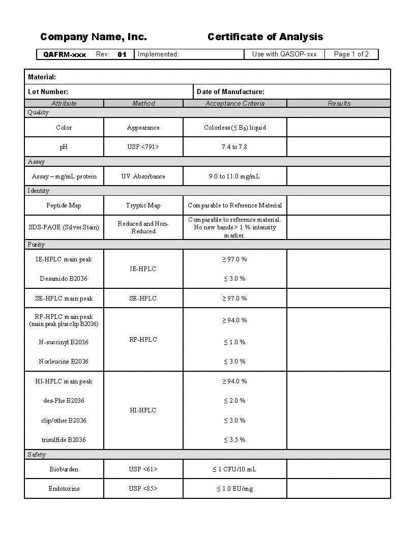 Certificates. Excellent Certificate Of Analysis Template Throughout Certificate Of Analysis Template