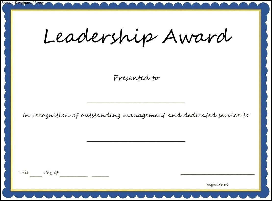 Certificates. Exciting Award Certificate Template Designs Inside Leadership Award Certificate Template