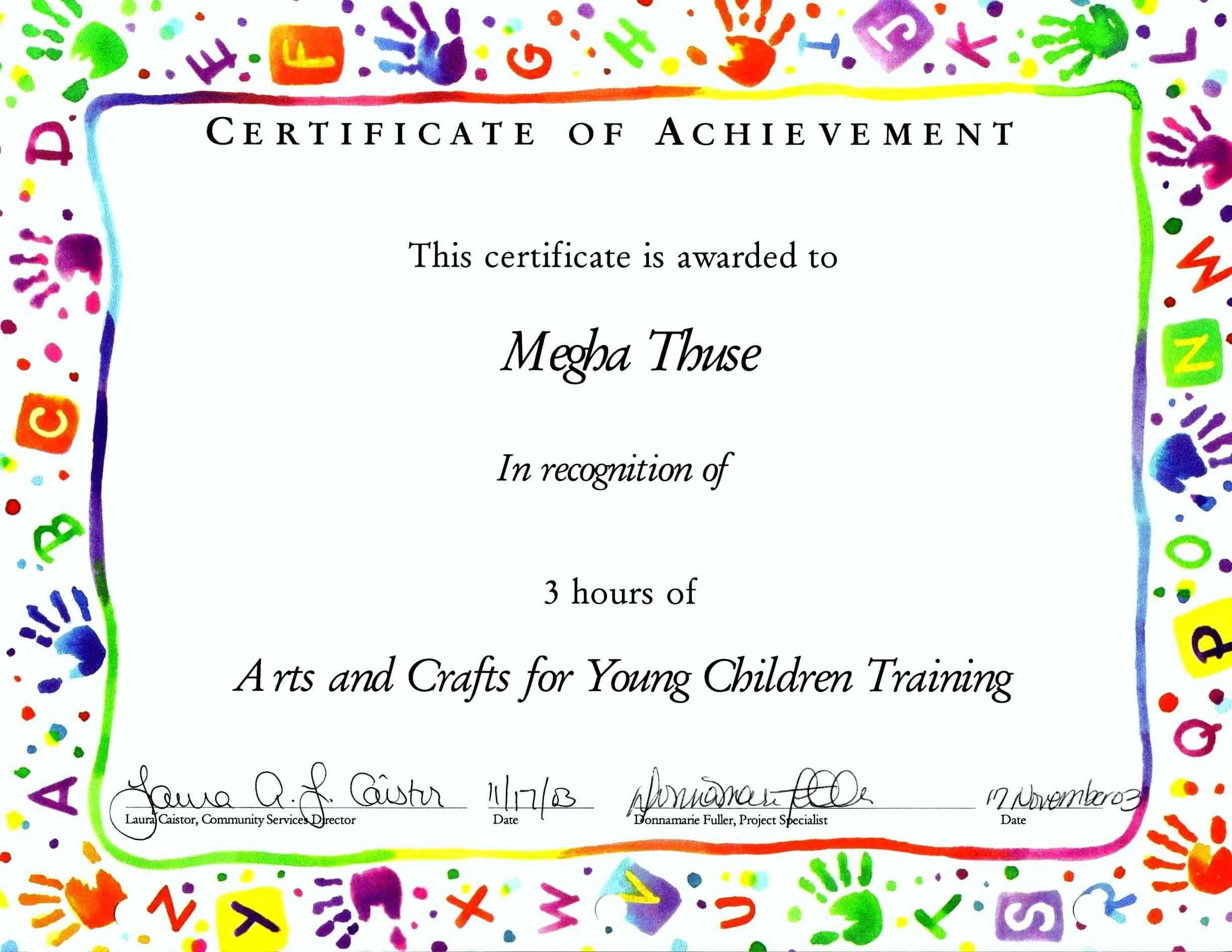 Certificates. Fascinating Certificate Template For Kids Regarding Children's Certificate Template