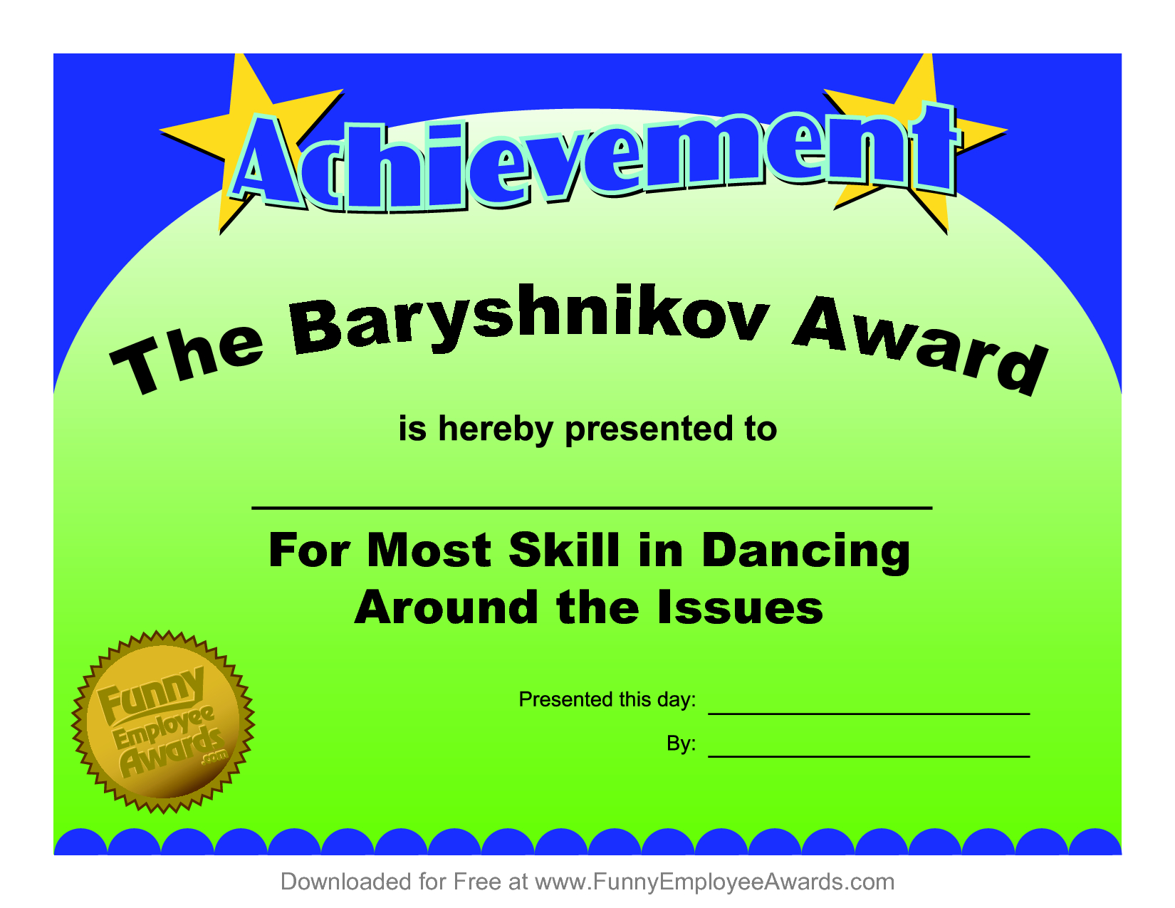Certificates Fun Certificate From Funny Employee He Bar In Funny Certificates For Employees Templates