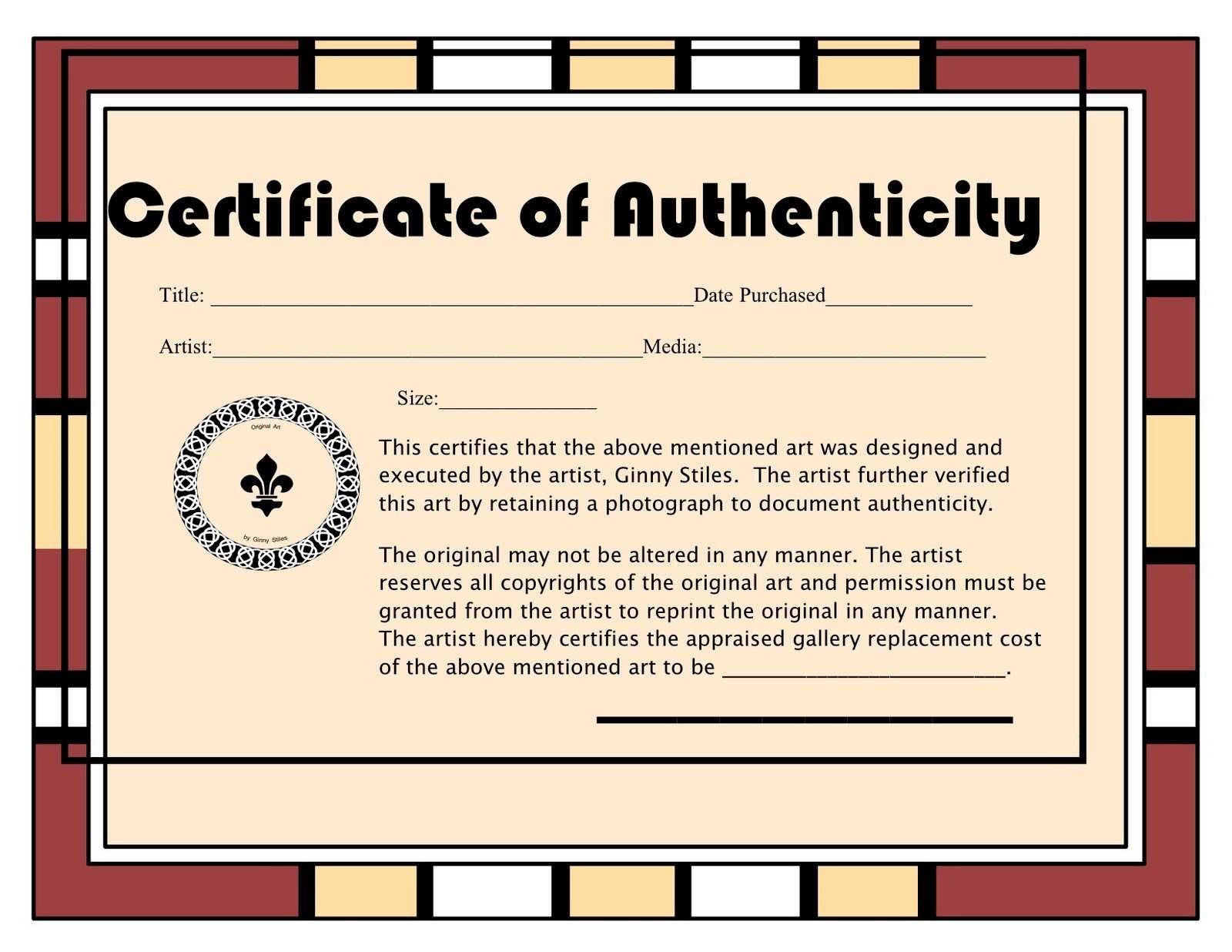 Certificates. Incredible Certificate Of Authenticity Intended For Photography Certificate Of Authenticity Template