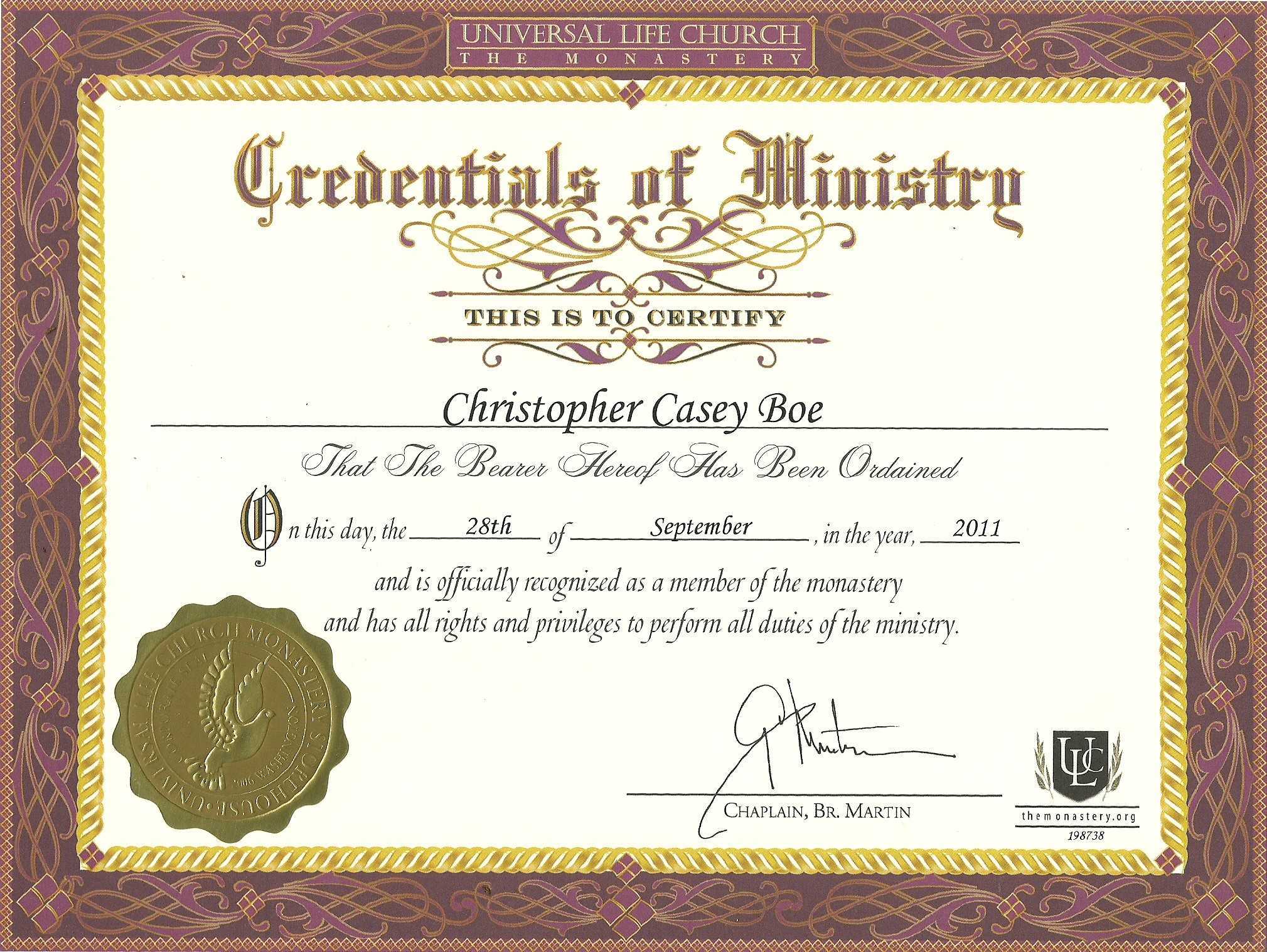 Certificates: Latest Ordination Certificate Template Example Intended For Free Ordination Certificate Template