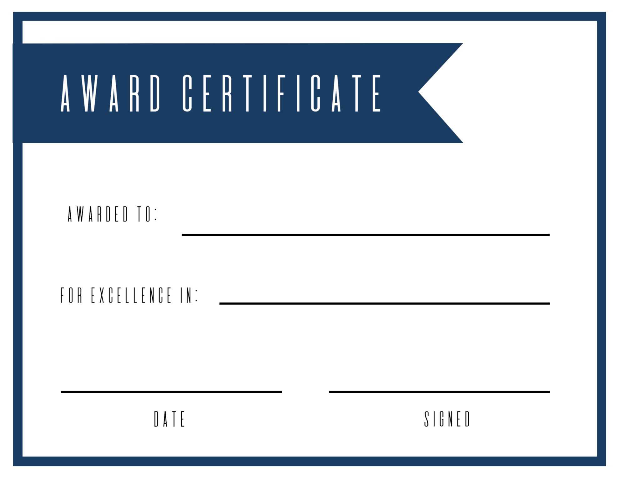 Certificates. Outstanding Blank Award Certificate Template For Award Certificate Template Powerpoint