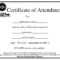 Certificates. Popular Attendance Certificate Template Word With Attendance Certificate Template Word