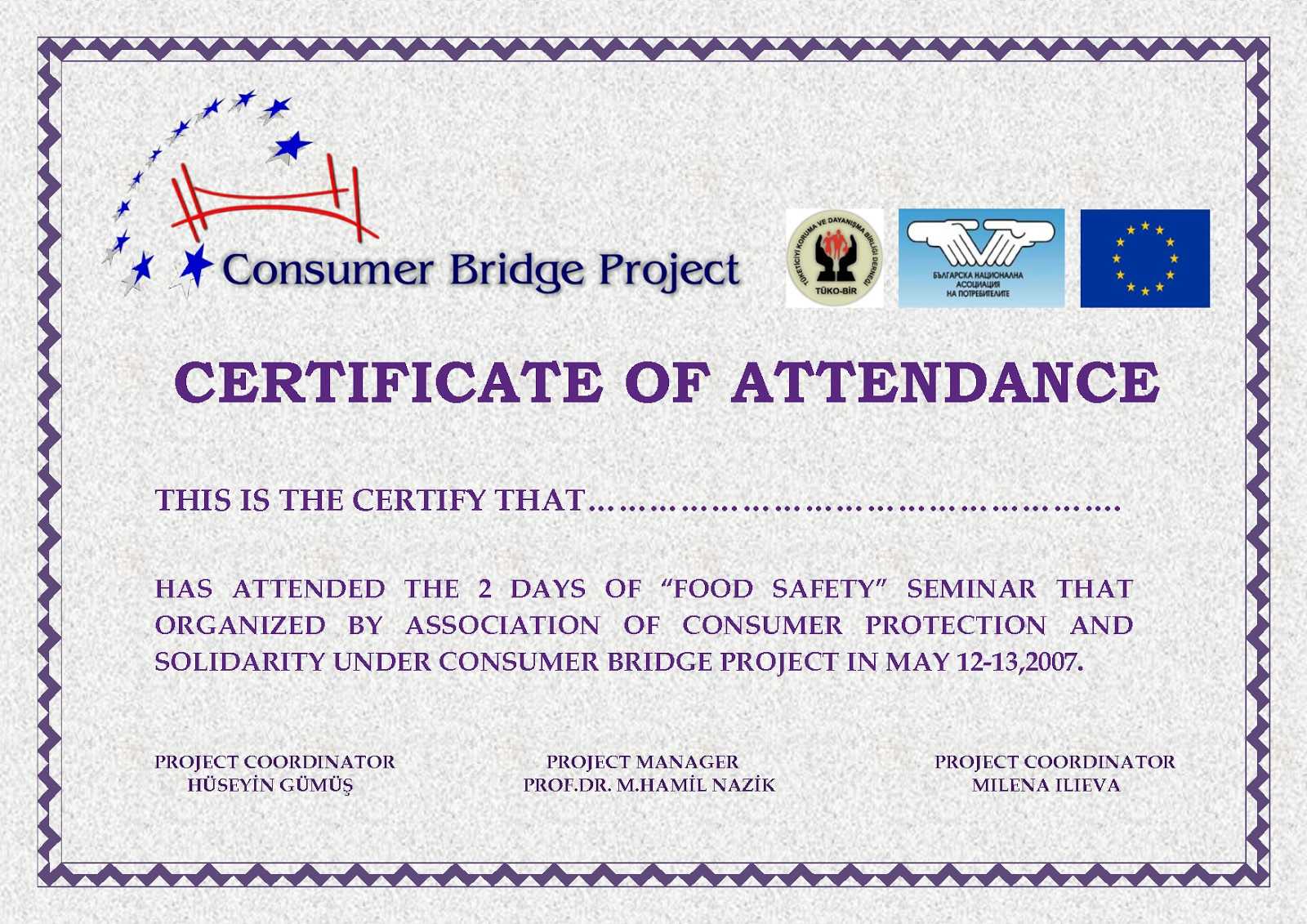 Certificates: Popular Attendance Certificate Template Word With Perfect Attendance Certificate Template