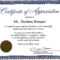 Certificates. Popular Certificate Of Recognition Template Pertaining To Sample Certificate Of Recognition Template
