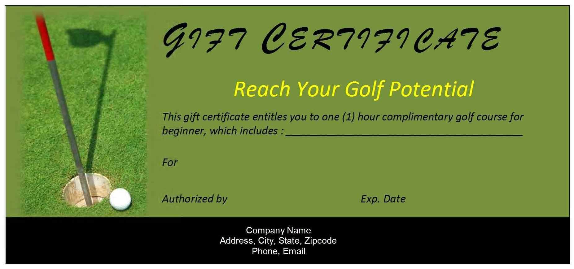 Certificates. Remarkable Golf Gift Certificate Template For Golf Certificate Template Free