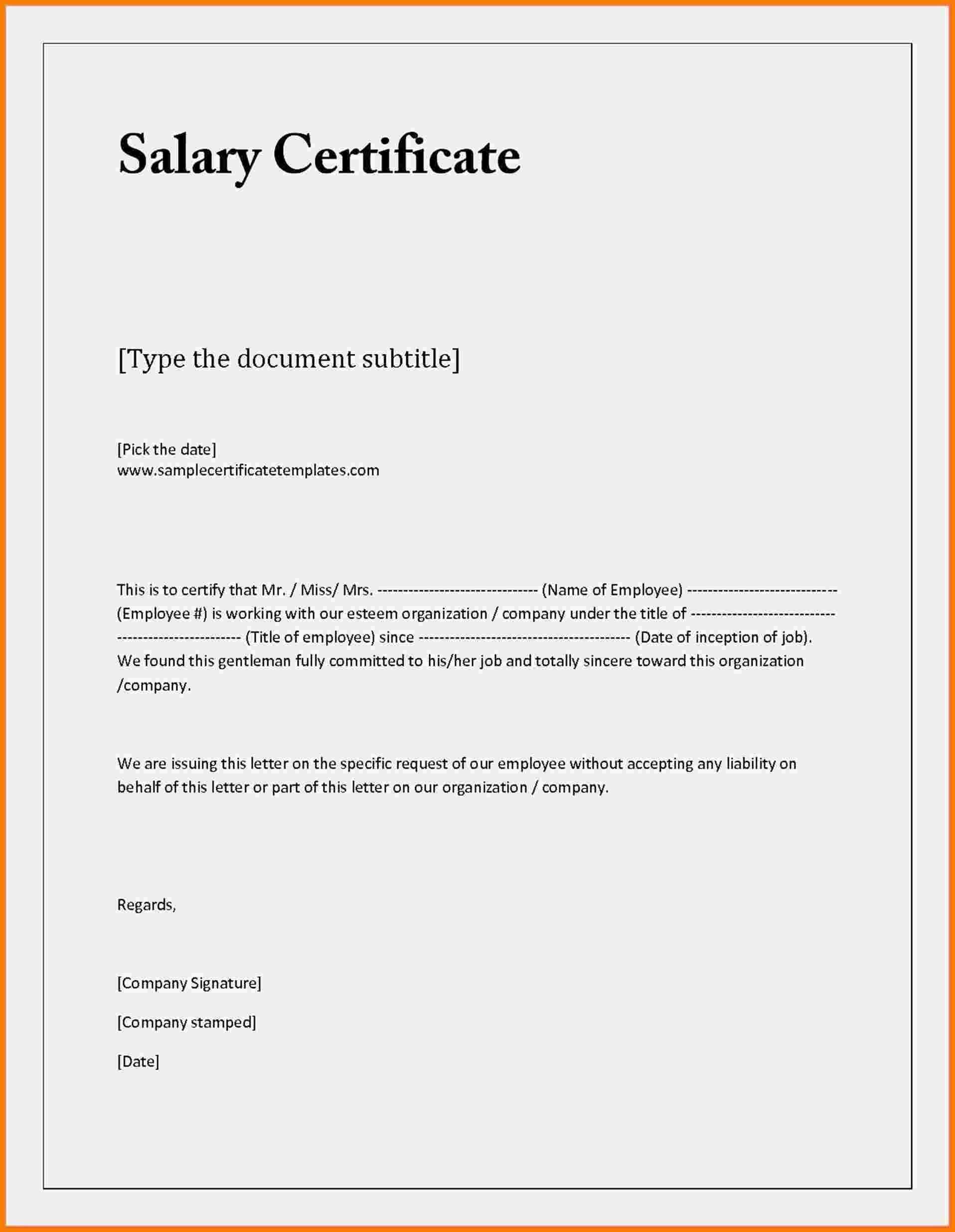 Certificates: Stunning Certificate Of Employment Template With Regard To Template Of Certificate Of Employment