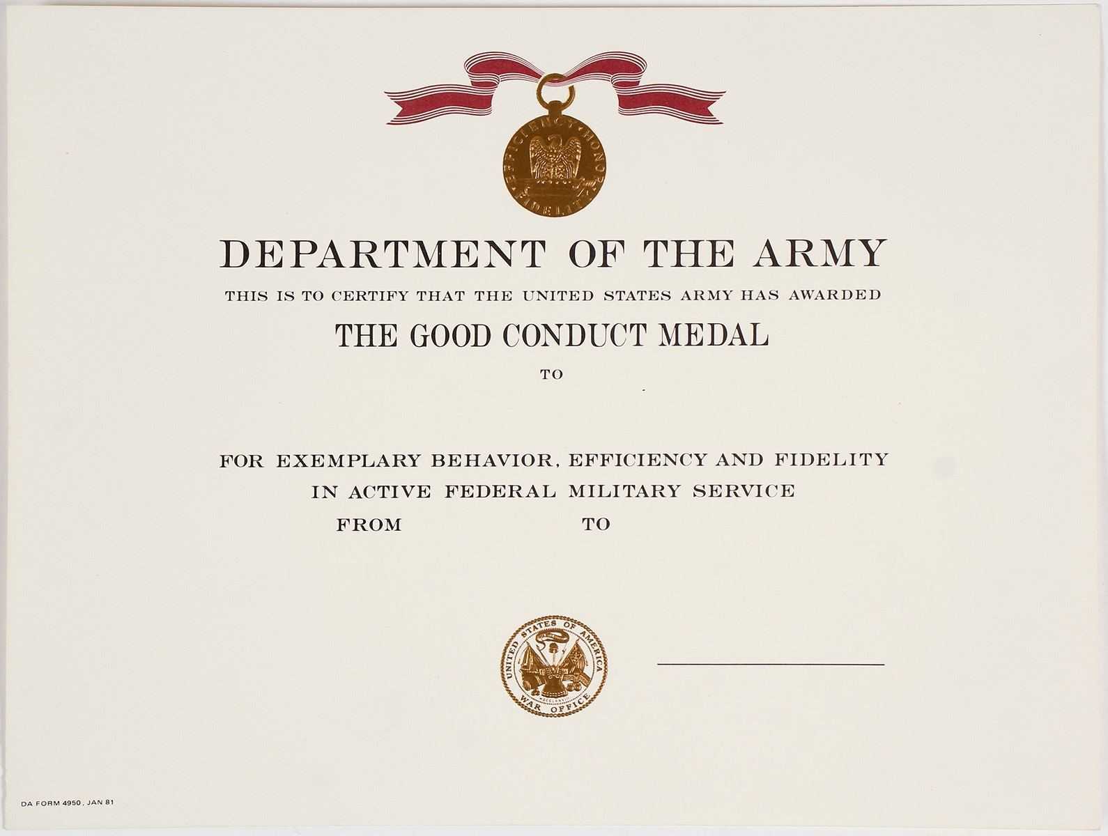 Certificates: Wonderful Good Conduct Certificate Template For Good Conduct Certificate Template