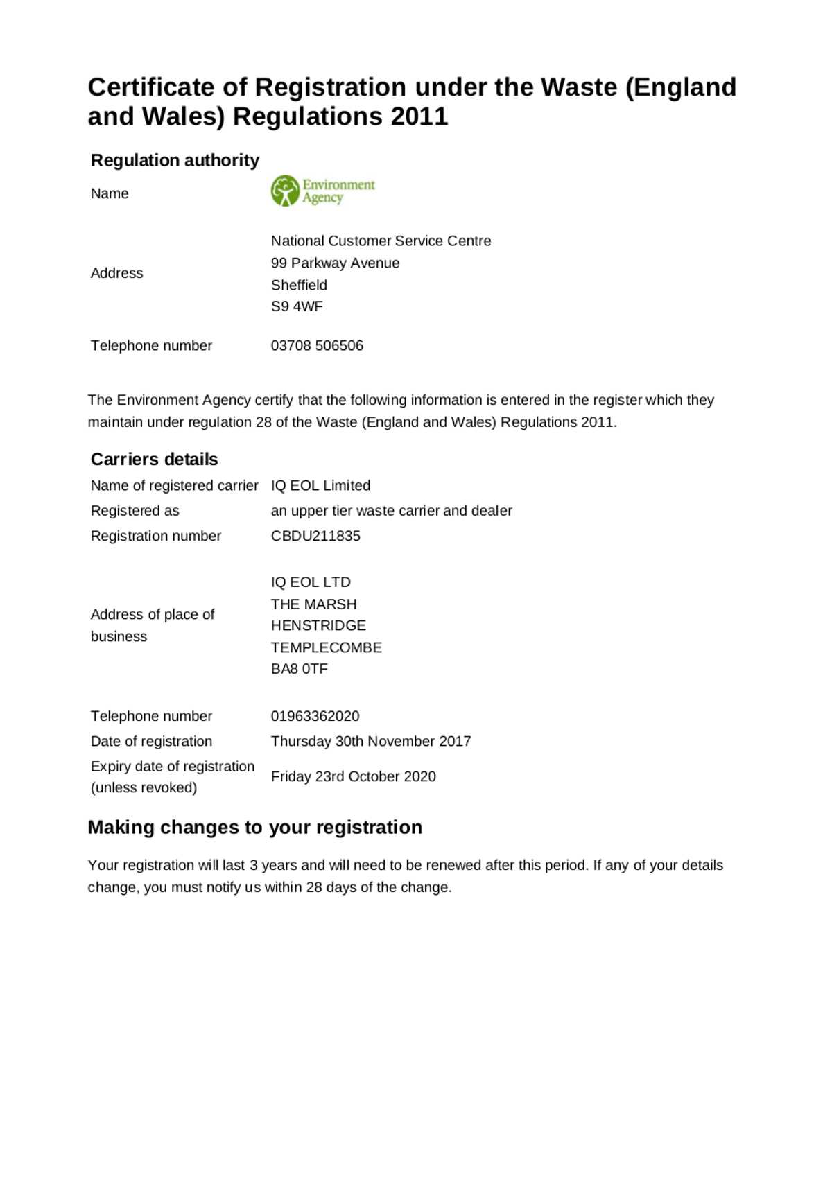 Certifications | Team Recycling Pertaining To Certificate Of Disposal Template