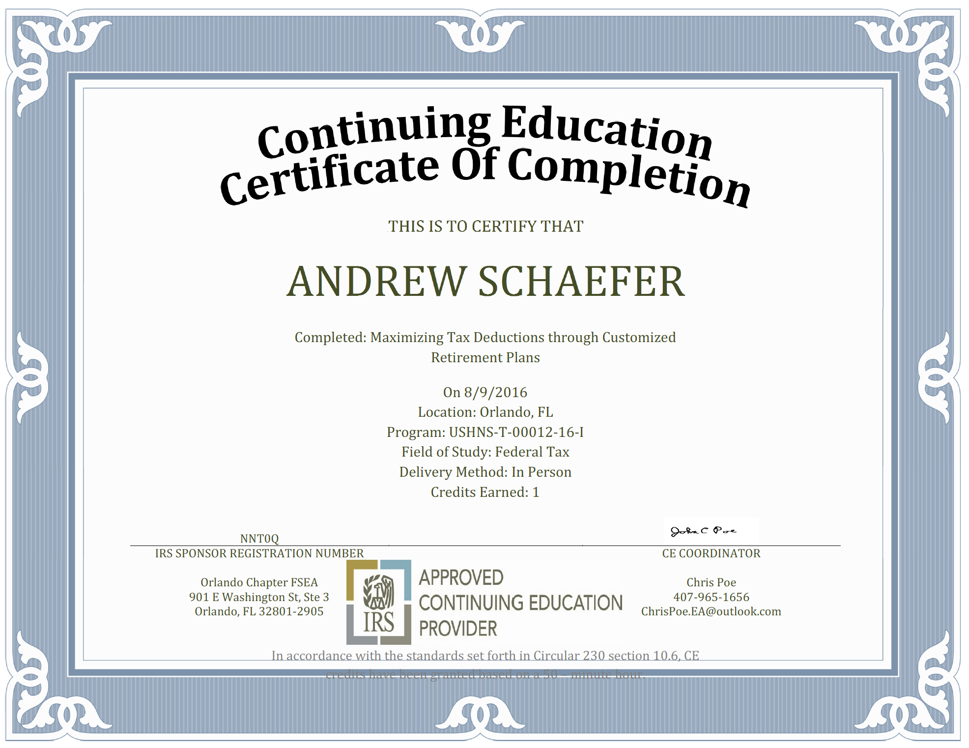 Ceu Certificate Of Completion Template Sample Intended For Continuing Education Certificate Template
