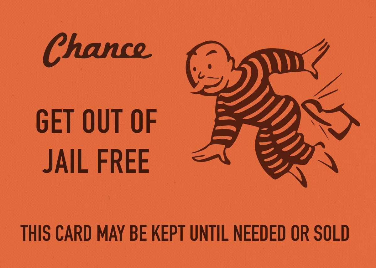 Chance Card Vintage Monopoly Gdesign Turnpike | Metal Inside Get Out Of Jail Free Card Template