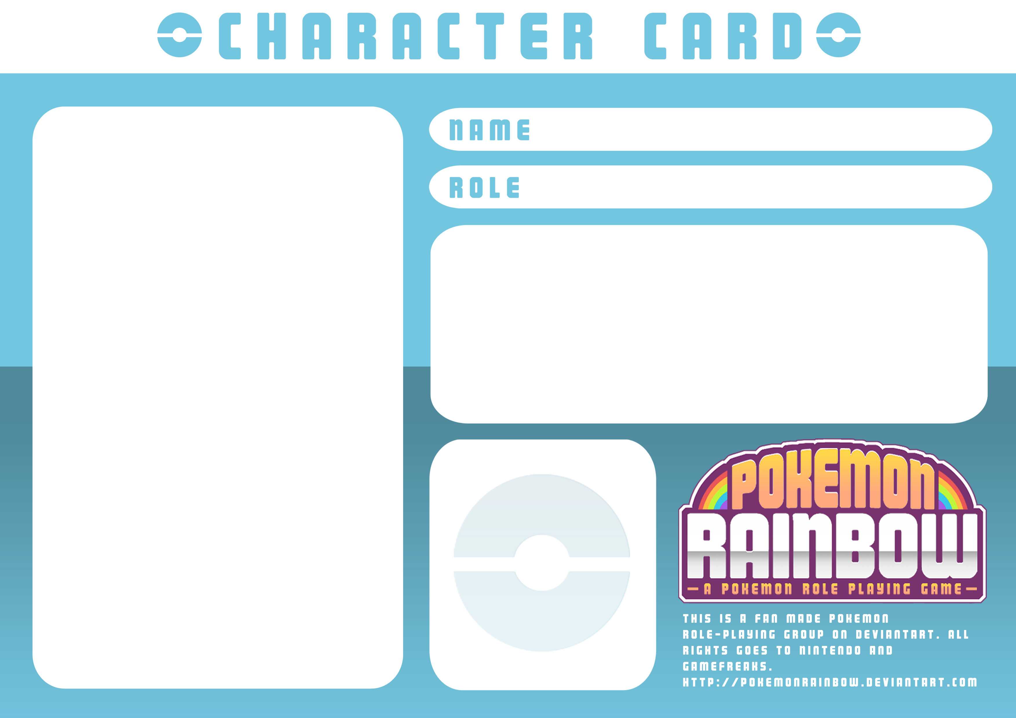 Character Card Templatery Spirit On Deviantart For Pokemon Trainer Card Template
