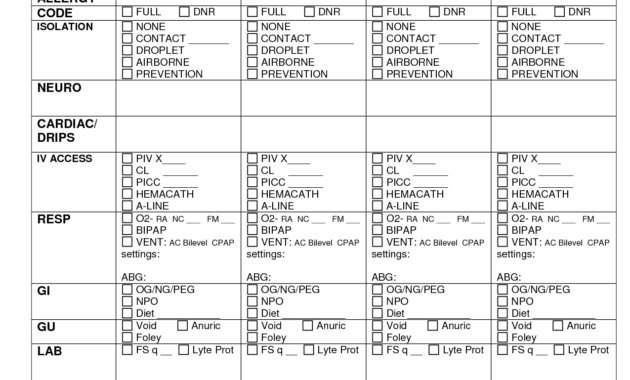 Charge Nurse Report Sheet Sample | Nursing Documents | Nurse regarding Charge Nurse Report Sheet Template