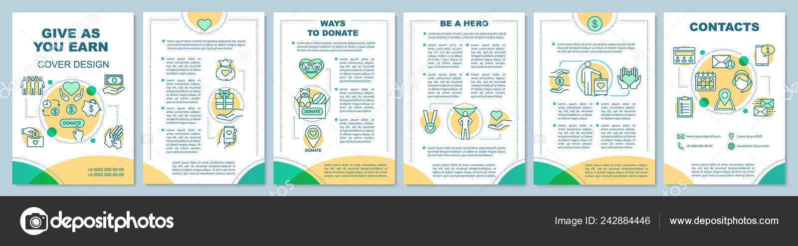 Charity Brochure Vectors | Volunteering Brochure Template Pertaining To Volunteer Brochure Template