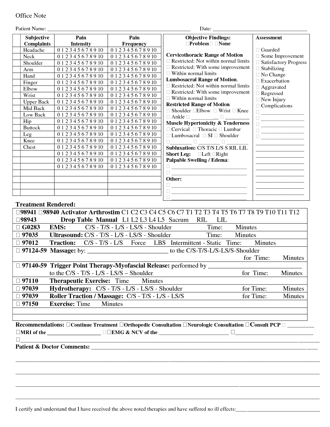 Chiropractic+Soap+Note+Template | Chiropractic | Pinterest With Chiropractic X Ray Report Template