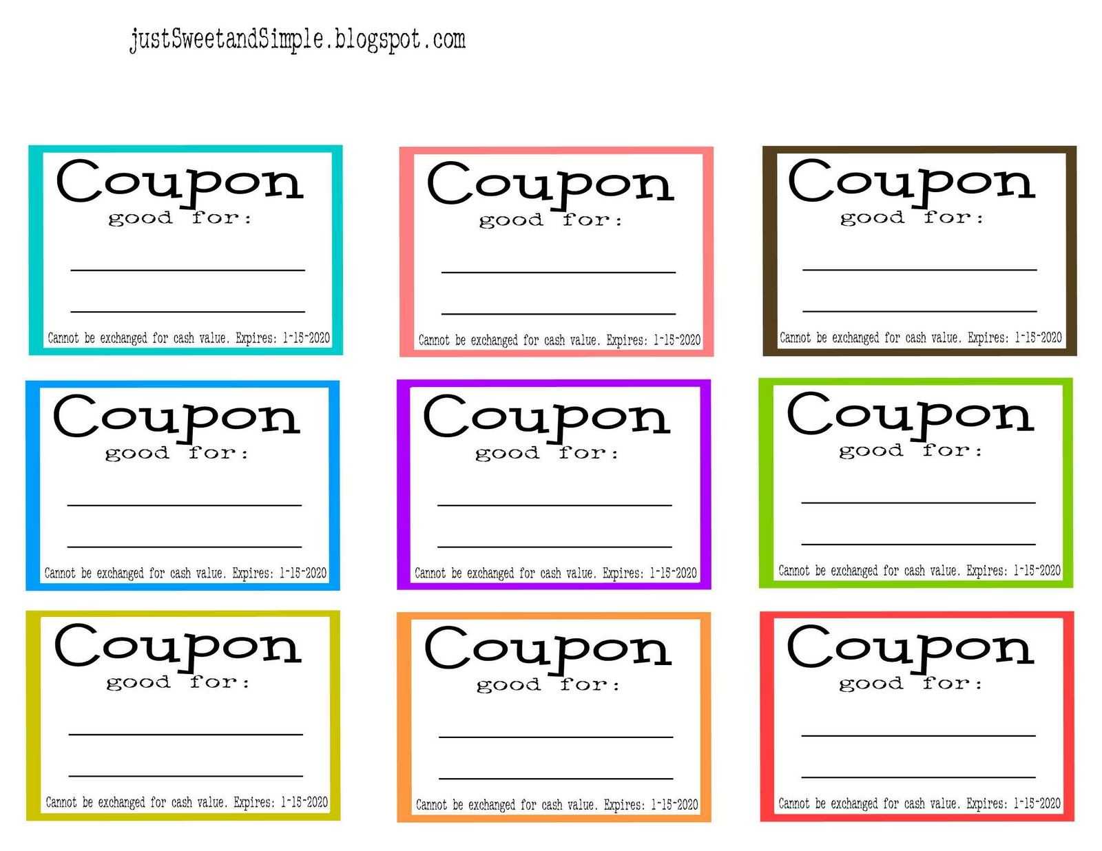 Chores+And+Cleaning+Ideas+For+Kids | Just Sweet And Simple Within Blank Coupon Template Printable