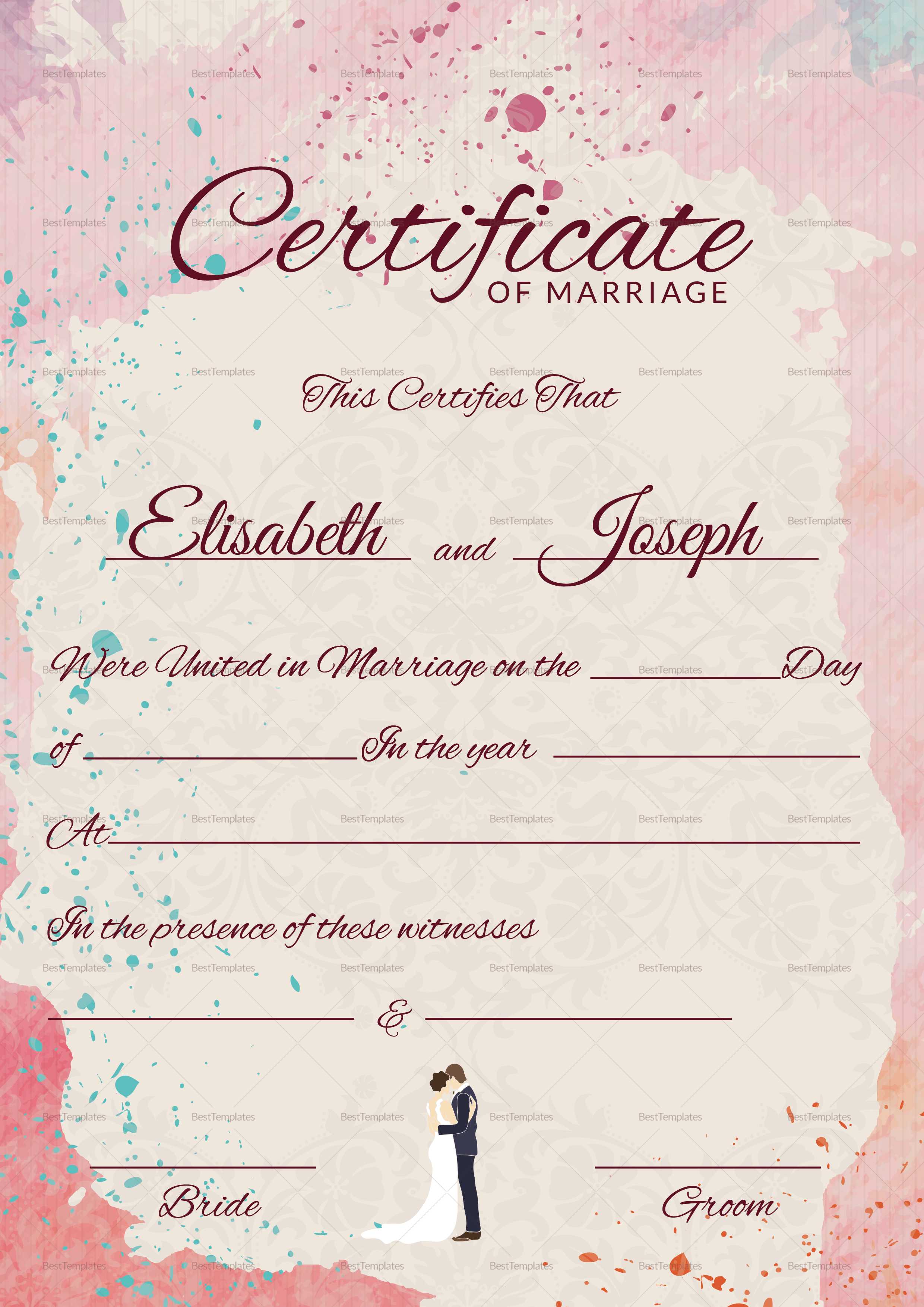 Christian Marriage Certificate Template Pertaining To Christian Certificate Template